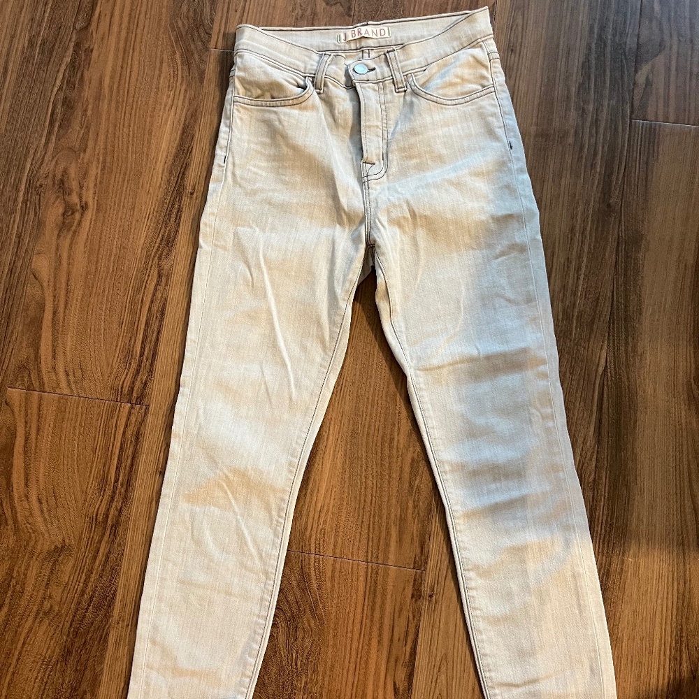 JBrand light grey cigarette high waisted skinny jeans size 25